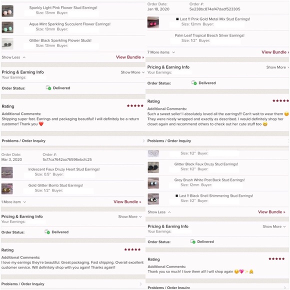 AB Blue Crystal Chunky Druzy Stud Earrings! - Picture 15 of 16